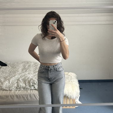 Graue Jeans Hose