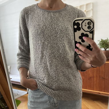 Strickpullover grau