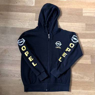 Felpa con zip Opel nera