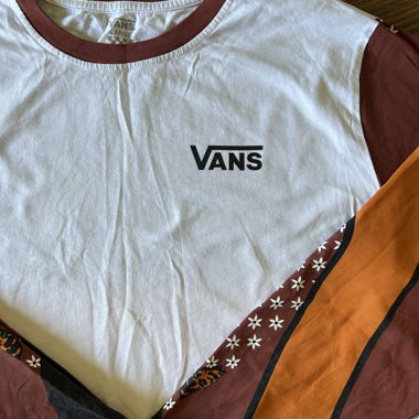 Vans cropped long sleeve, size L