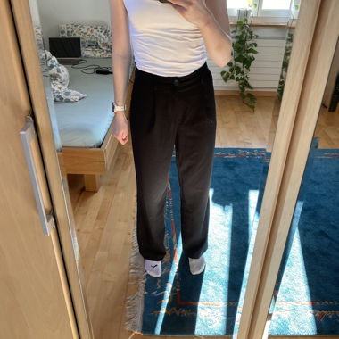 Pantalone in tessuto nero