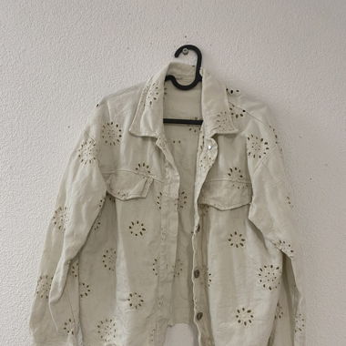 Jeansjacke beige