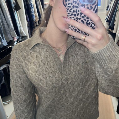 Brauner Strick Pullover 