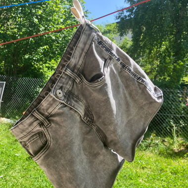 Short in jeans grigio