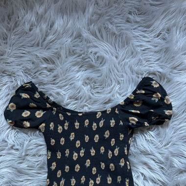 Crop Top mit Blumenmuster