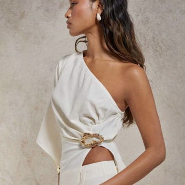 Top Bianco Monospalla
