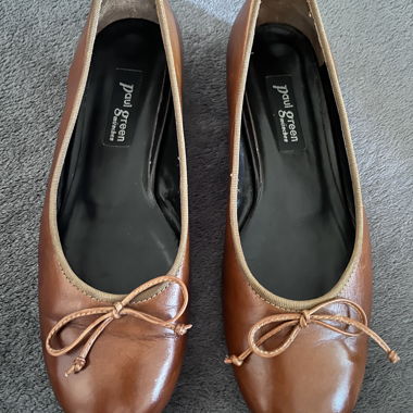 Brown Ballet Flats with Bow