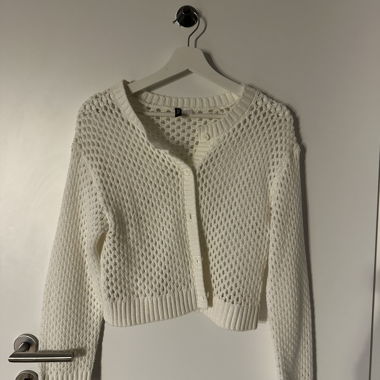 Cardigan lavorato a maglia bianco