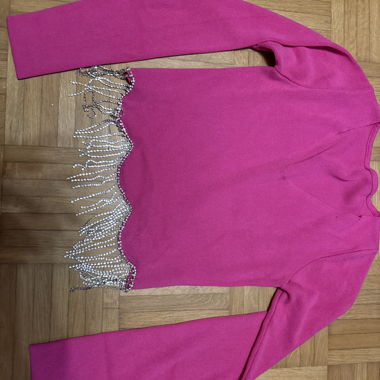 Pink top with fringes