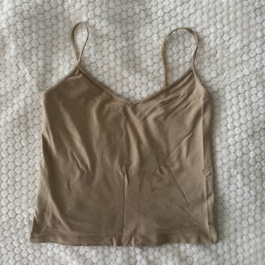 90s / y2k beige tanktop
