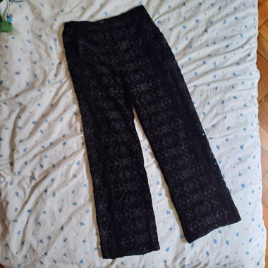 Cute velvet embroidered pants