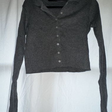 Cardigan lavorato a maglia grigio J. Galt