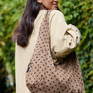 urban outfitters polka dot corduroy bag 