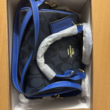 Mini Coach crossbody bag blue