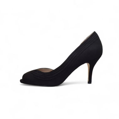 Escarpins en daim noir, taille 38 FR (39 CH)