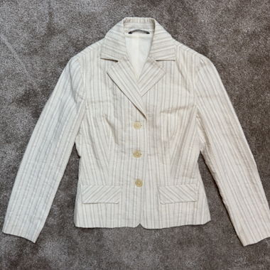 Liu Jo Damen-Blazer Gestreift aus Baumwolle Grösse 40 