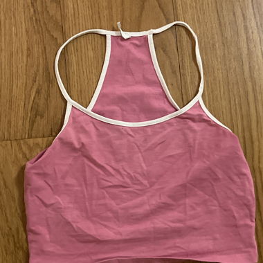Top crop rosa racerback