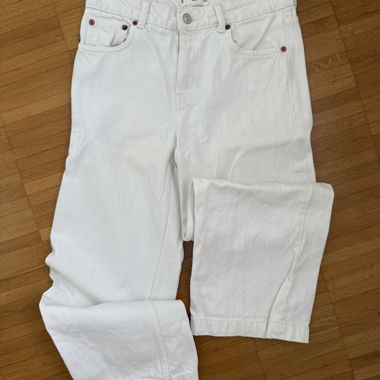 Mango Denim White Jeans