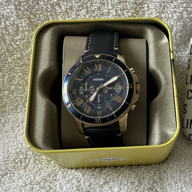 Fossil Armbanduhr (gold blue)