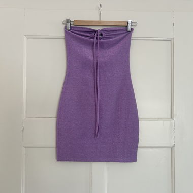 Lilac Strapless Mini Dress