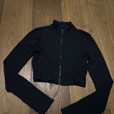 Dark Blue Zip Cardigan