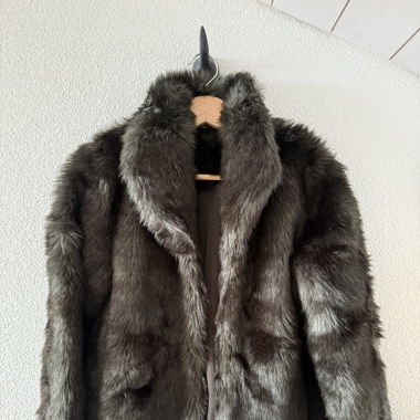 Kunstfell Jacke schwarz