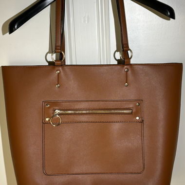 Sac cabas en cuir synthétique marron