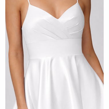Robe satinée blanche