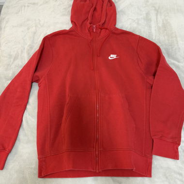 Red Nike Zip Hoodie