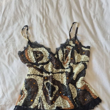 Top mit Perlen und Strass