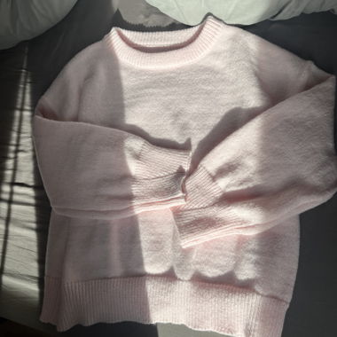 rosa strickpullover