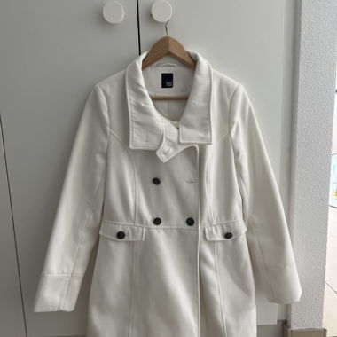 Cappotto bianco doppiopetto