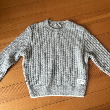 Pull en maille gris