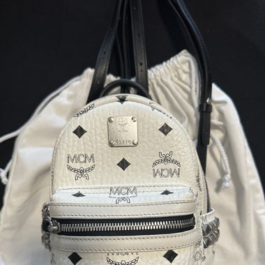 MCM mini backpack black and white