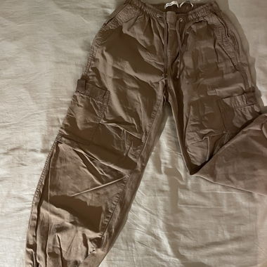 Pantaloni parachute marroni