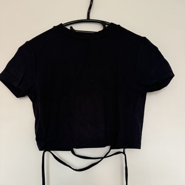 Crop Top dos nu à lacet 