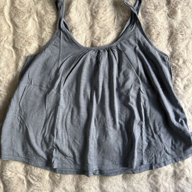 Top Senza Maniche Blu Cielo XL