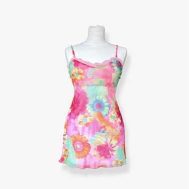 y2k mesh mini dress 
