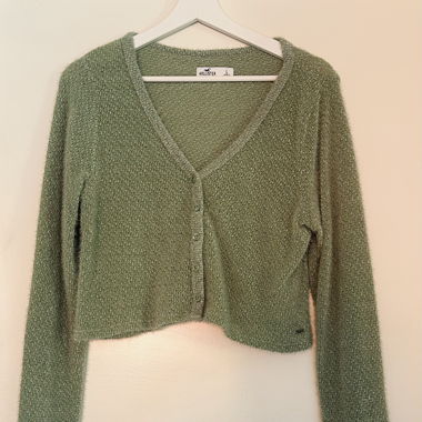 green Hollister blouse