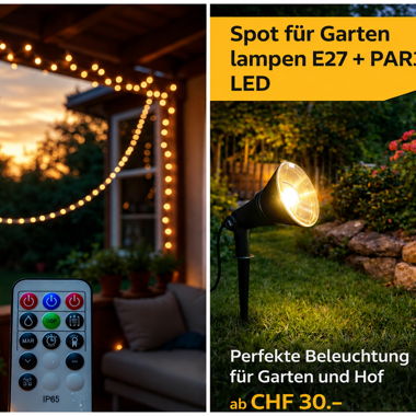 Guirlande ext télécommande - Lumi Spot de jardin