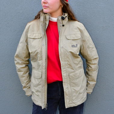 Giacca antivento Jack Wolfskin beige sabbia
