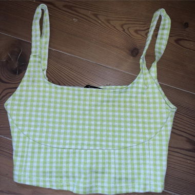 Zara Gingham Crop Top