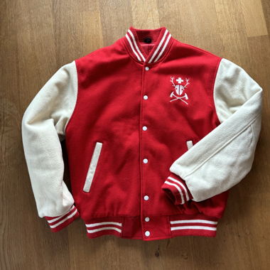 College Jacke aus Wolle