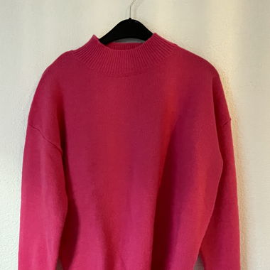 Pinker Pullover – Grösse S/M