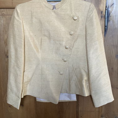 Blazer Beige da Donna in Seta Naturale