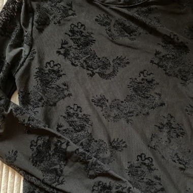 Top in rete New Yorker con motivo Draghi Gr. XS