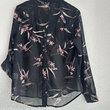 Black Floral Blouse