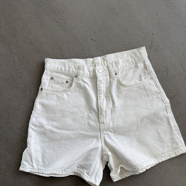 Short en jean blanc Arket