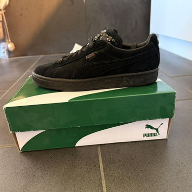 Black Puma Suede trainers with Rhinestones size 8