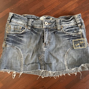 Jupe courte en jean